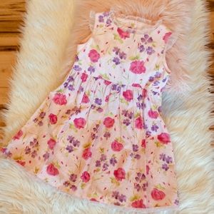 Strawberry Fair Dress Pink Linen Cotton Girls 6X